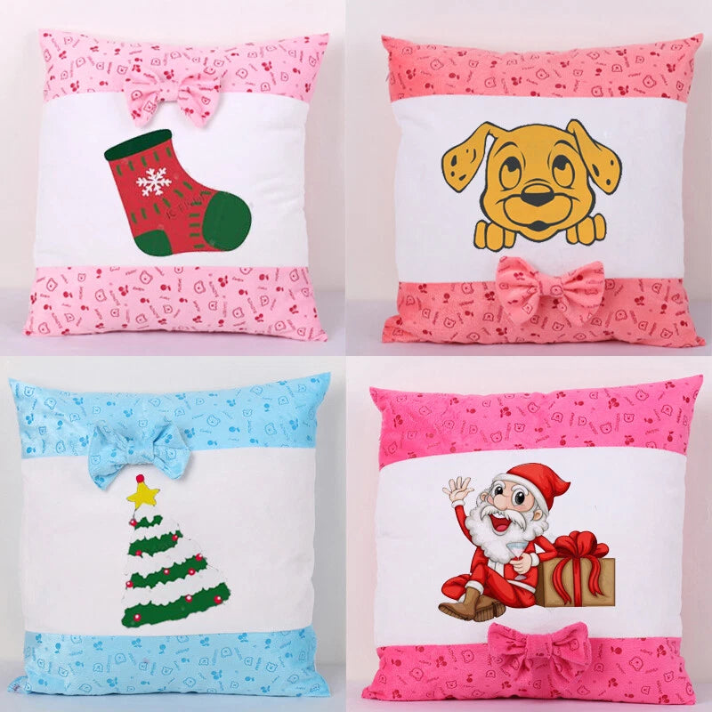 10Pcs Blank Pillow Cover Sublimation Cushion Case Soft DIY Home Sofa Car Decor