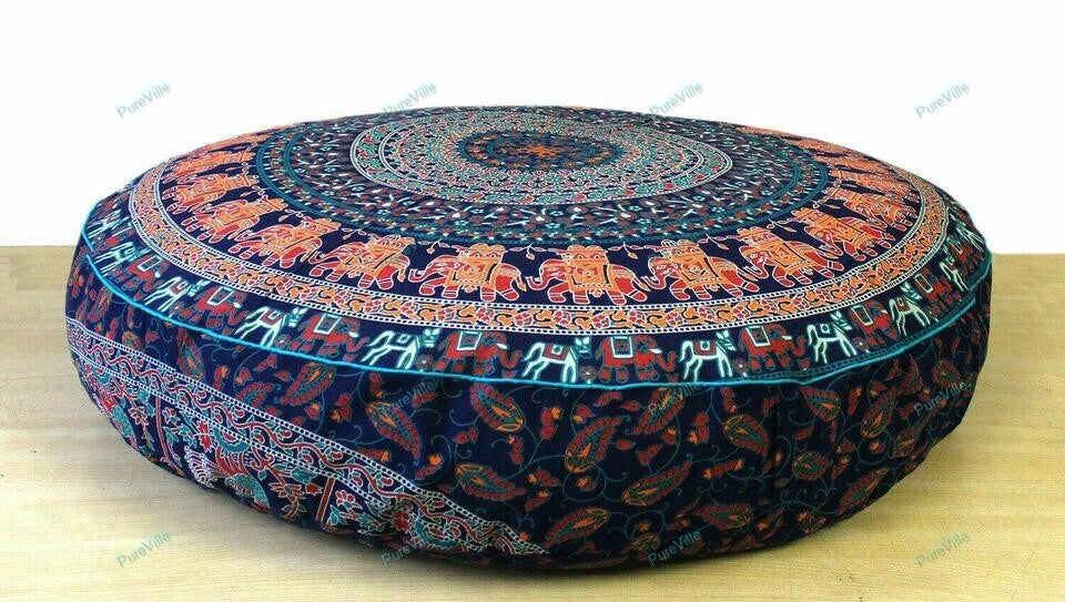 Indian Mandala Handwoven Pillow Cases Floor Home Sofa Art Car Boho Cushion Cover