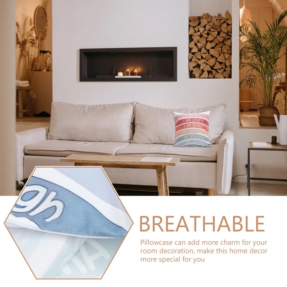 Digital Printed Pillow Case Modern Cushion Cover Couch Covers Letter Throw