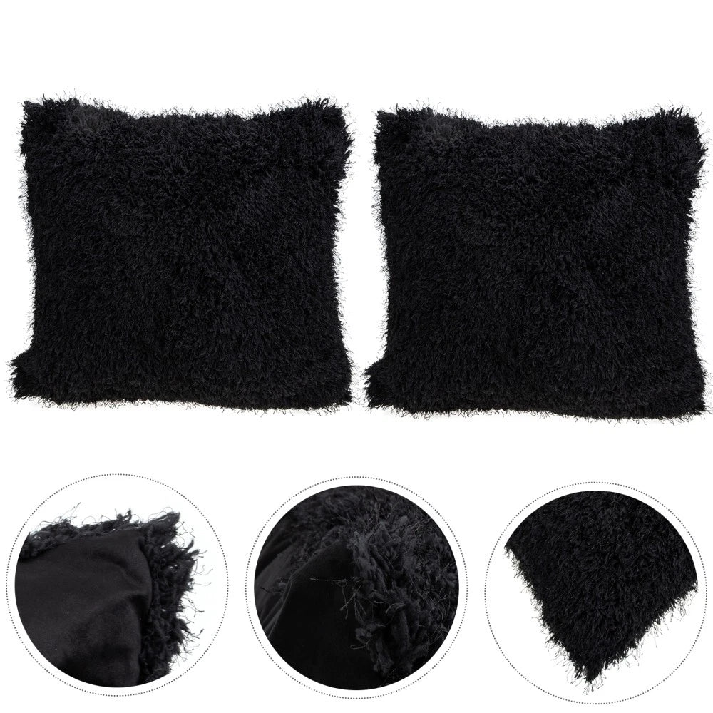 2 Pcs Plush Throw Pillowcase Sofa Bed Cushion Cover Halloween Covers