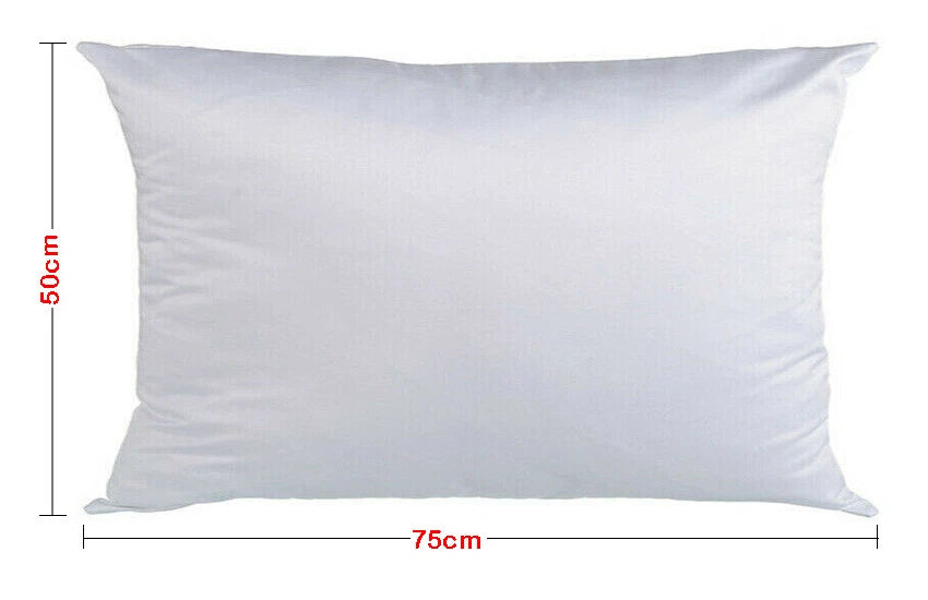 10Pcs 50x75cm White Sublimation Blank Pillow Case Cushion Cover Home Sofa Decor