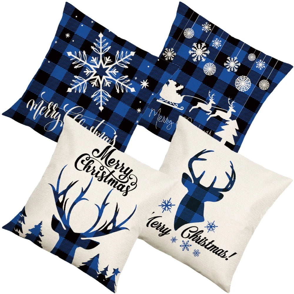 4 Pcs Pillow Case Boho Cushion Cover Man Couch Covers Throw Pillows