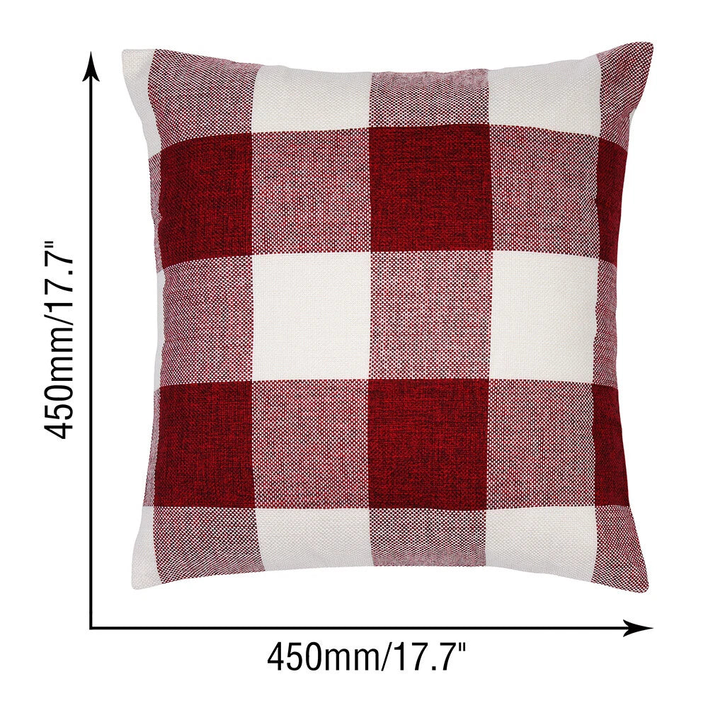Set of 4pcs Soft Polyester Square Throw Pillow Covers for Sofa Couch Living Room