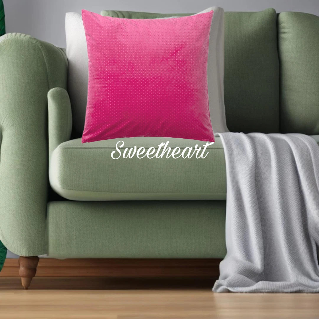 IKEA VENCHE Velvet Cushion Cover, 20x20", Bright Pink Soft & Luxurious Couch Bed