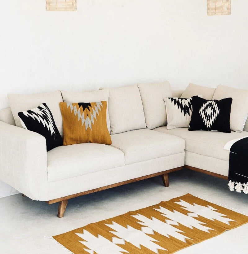 4 Set Handmade Wool Cushion Cover 18x18" Throw Vintage Kilim Bed Sofa Pillowcase