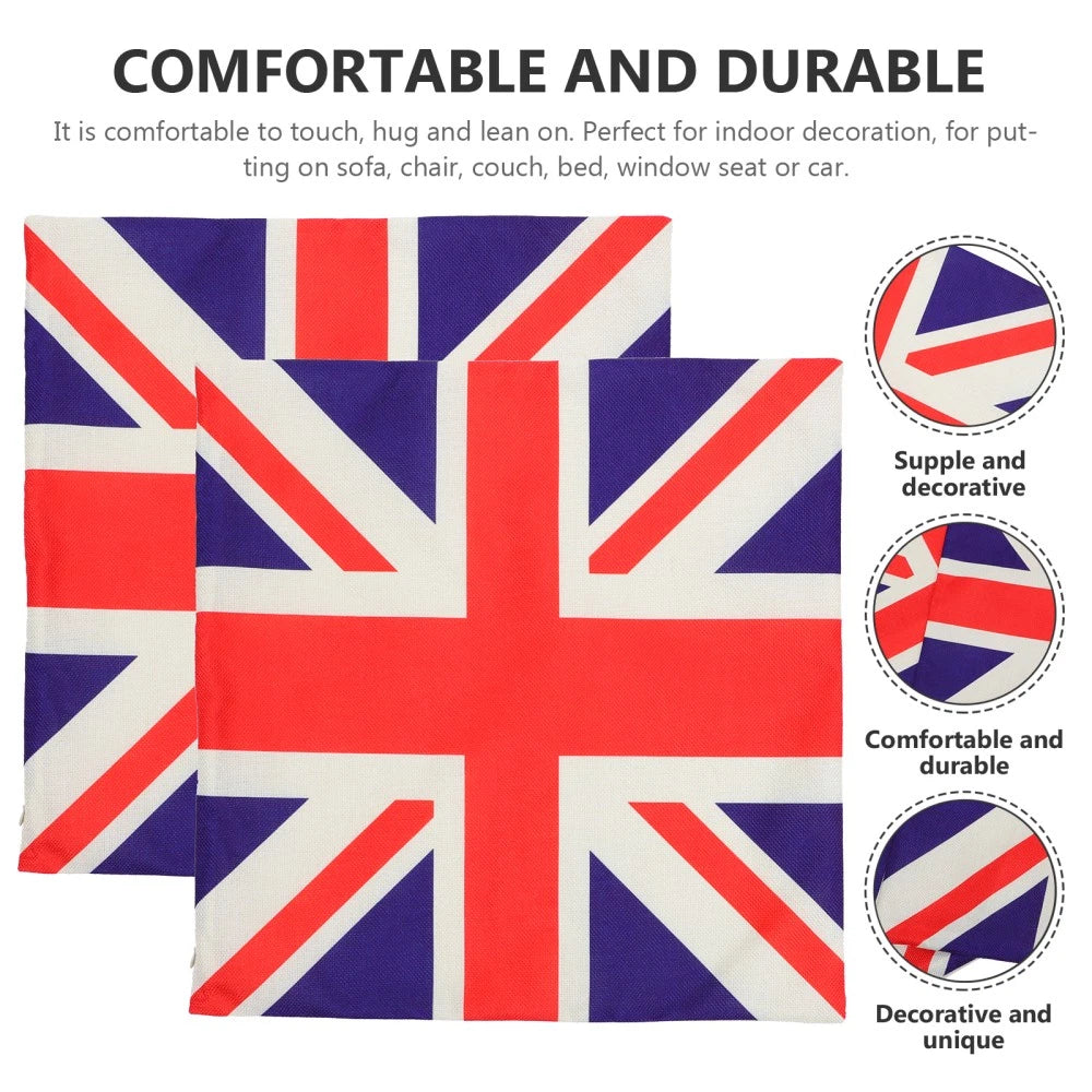 2 Pcs Cushion Cover Office Sofa Throw Pillow Case Couch Bed Pillowcases
