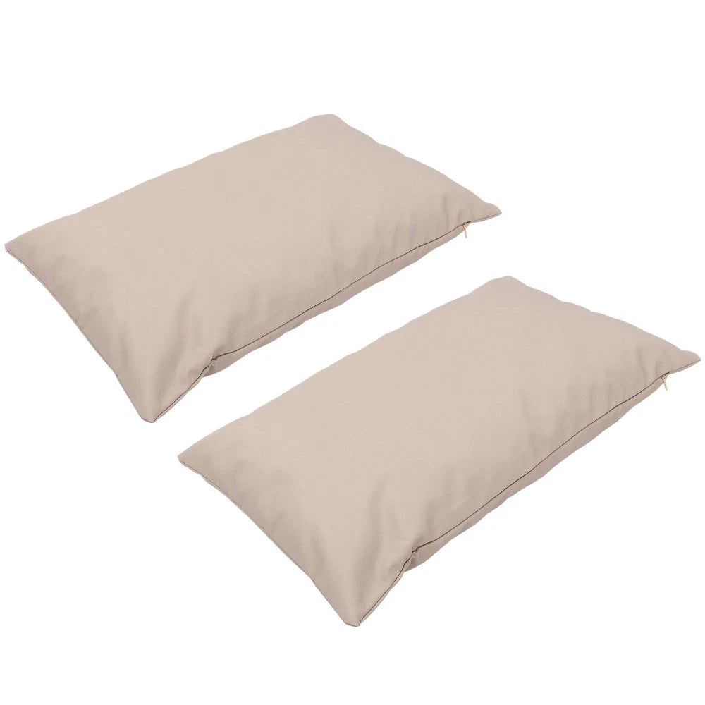 2 Pcs Waterproof Throw Pillowcase Car Cushion Cover Outdoor Covers
