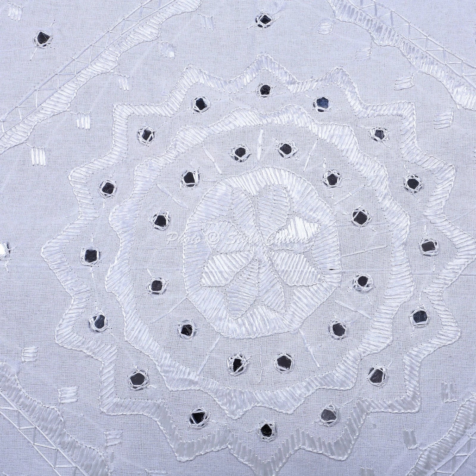 Pillow Cover Handcrafted Embroidered Decor Car Sofa Cushion Case 24 x 24 in