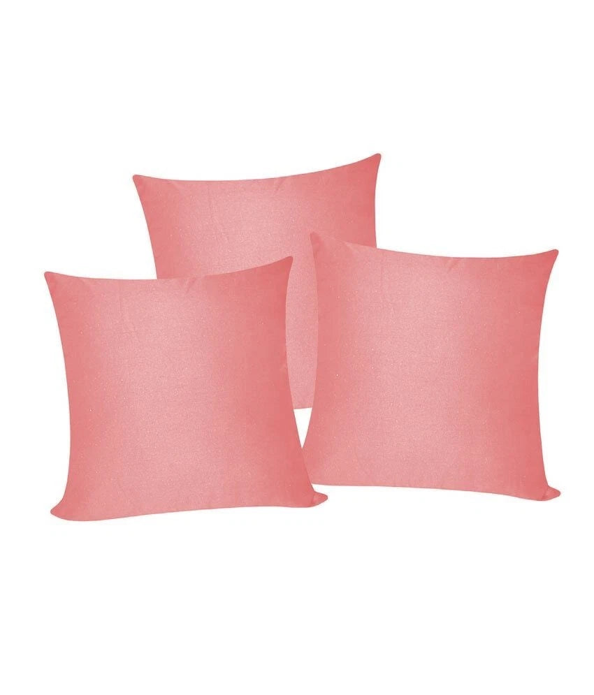 3 x Plain Satin 30x30 Dark Baby Pink Cushion Cover / Pillow Cases /Sofa Décor