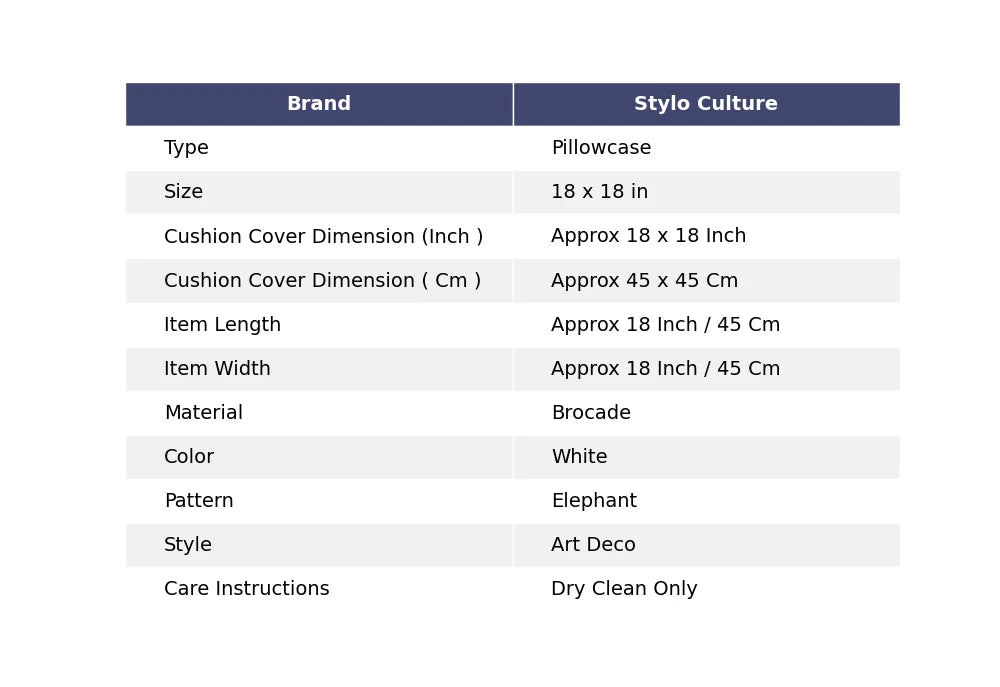 Home Decor Elephant Brocade Jacquard 18 x 18 in Pillow Cover Case Cushion Room