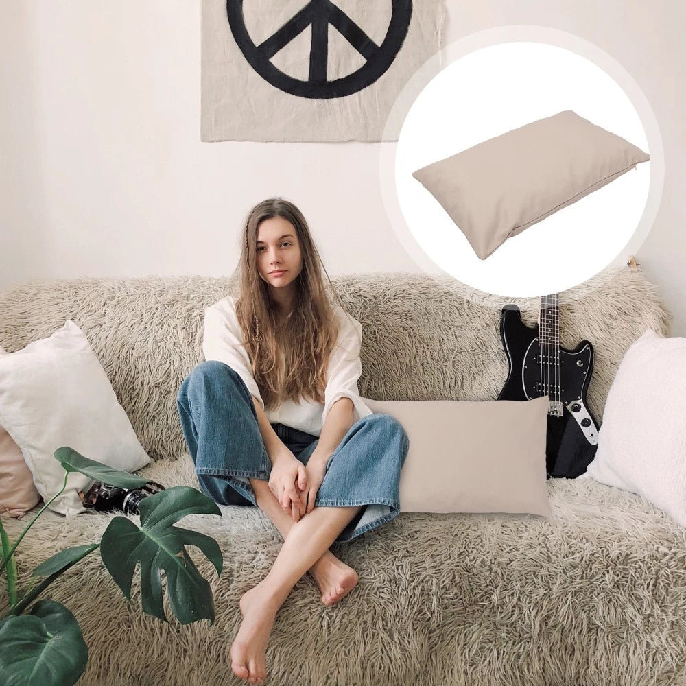 2 Pcs Waterproof Throw Pillowcase Car Cushion Cover Outdoor Covers