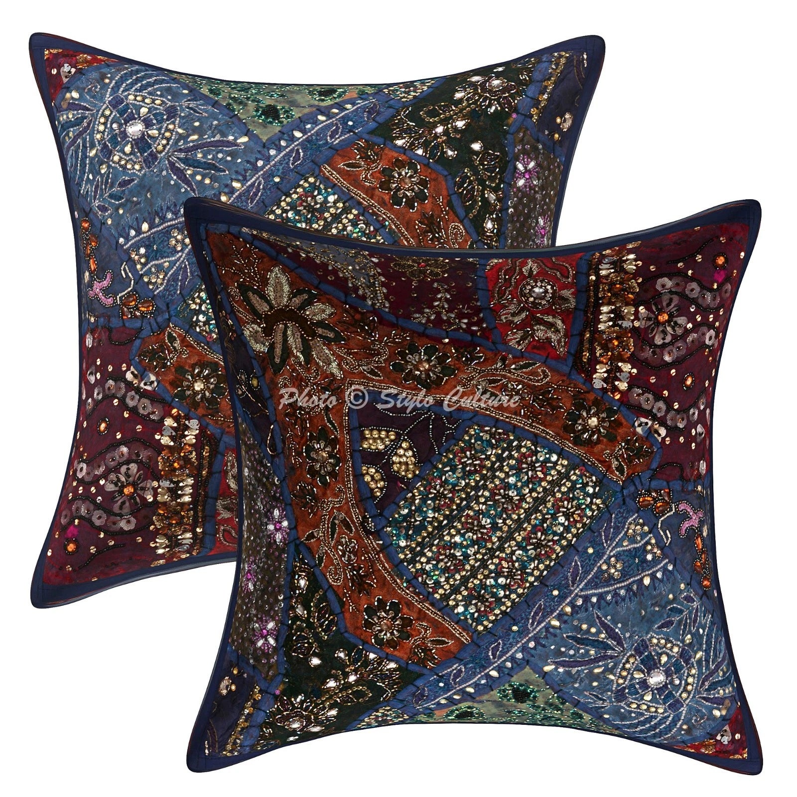 Beaded Cushion Cover Boho Sofa Cover Decorative Bohemian Home Decor