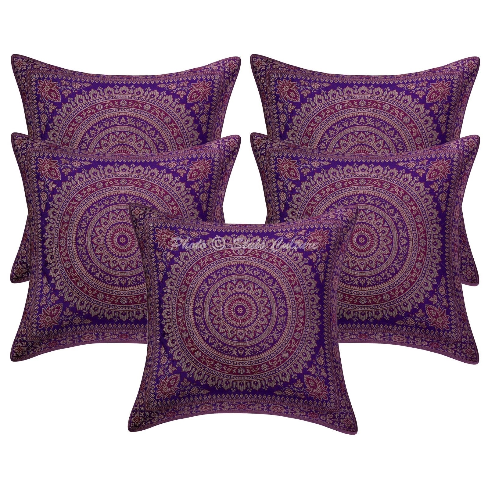 Cushion Cover Traditional Art Yoga Home Decor Sofa Pillow Cover Case 16 x 16 in