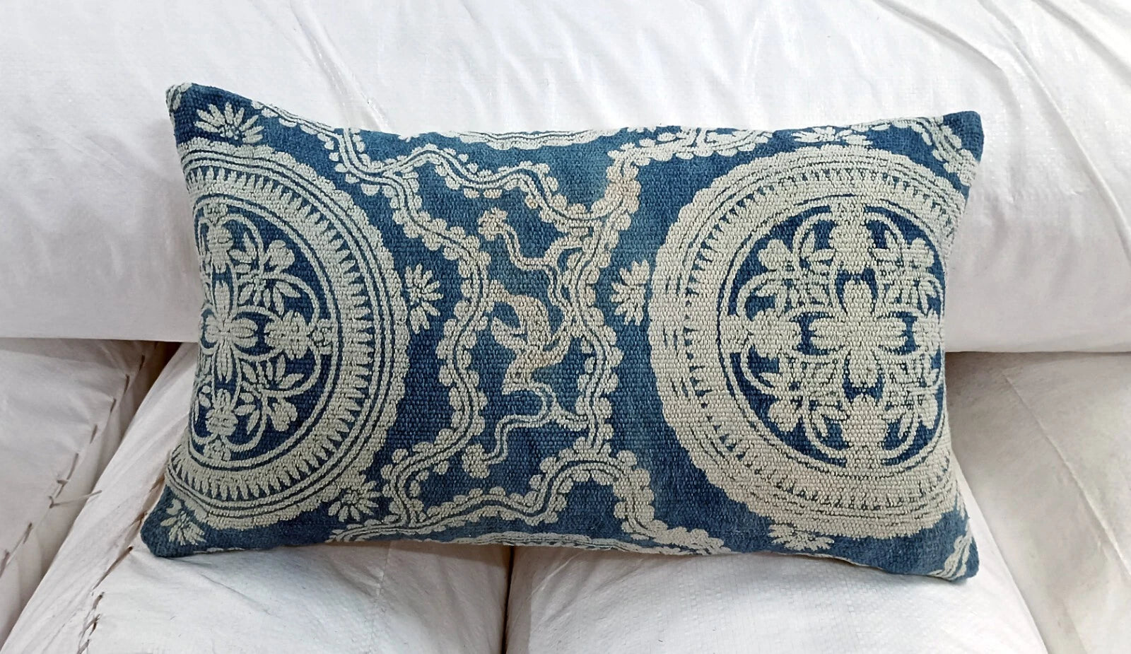 Handmade Home Decorative Pillowcase Blue Indigo Designer 30x50 Cm Cushion Cover