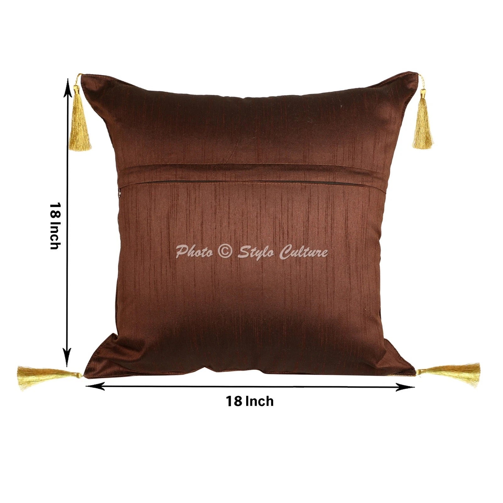 Cushion Cover Boho Brocade Jacquard 18 x 18 in Hippie Sofa Car Pillow Case