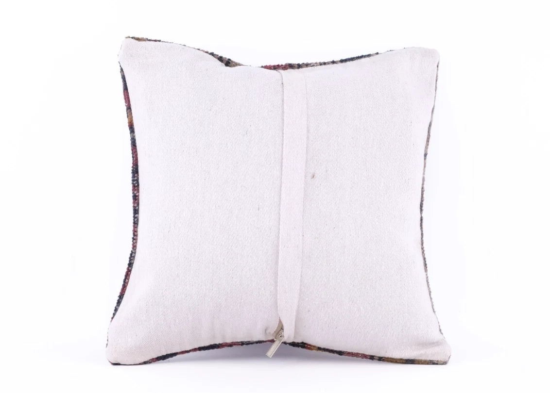 16''x16'' Turkish Kilim Pillow Cover Sofa Rug Decorative Handmade Cushion Cover