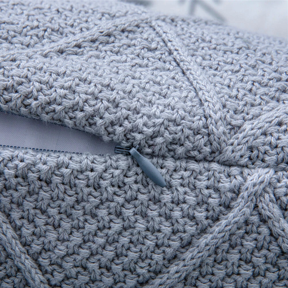 45*45cm Knitted Throw Pillow Cover Soft Sofa Office Cushion Pillow Case