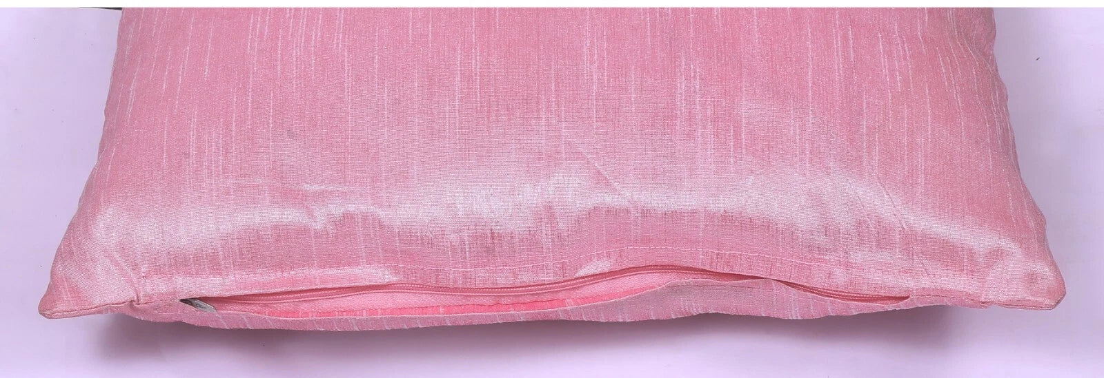 Ethnic 16"  Dupioni Silk Cushion Cover Solid Square Pillow Cover Sofa Throw Pink
