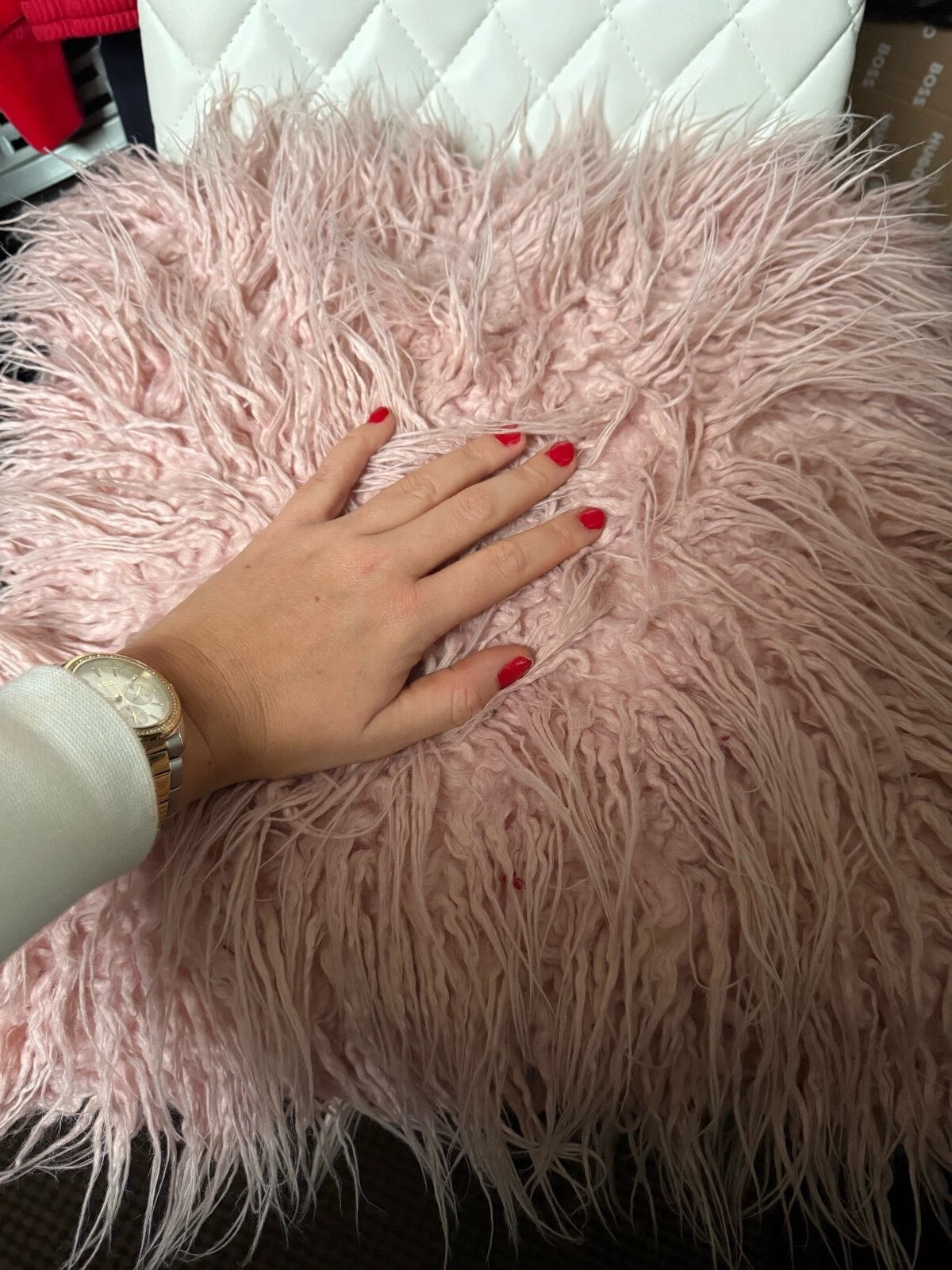 18"x18" Fluffy Faux Fur Cushion Cover Sofa Bed Throw Shaggy Pillow Cases Decor