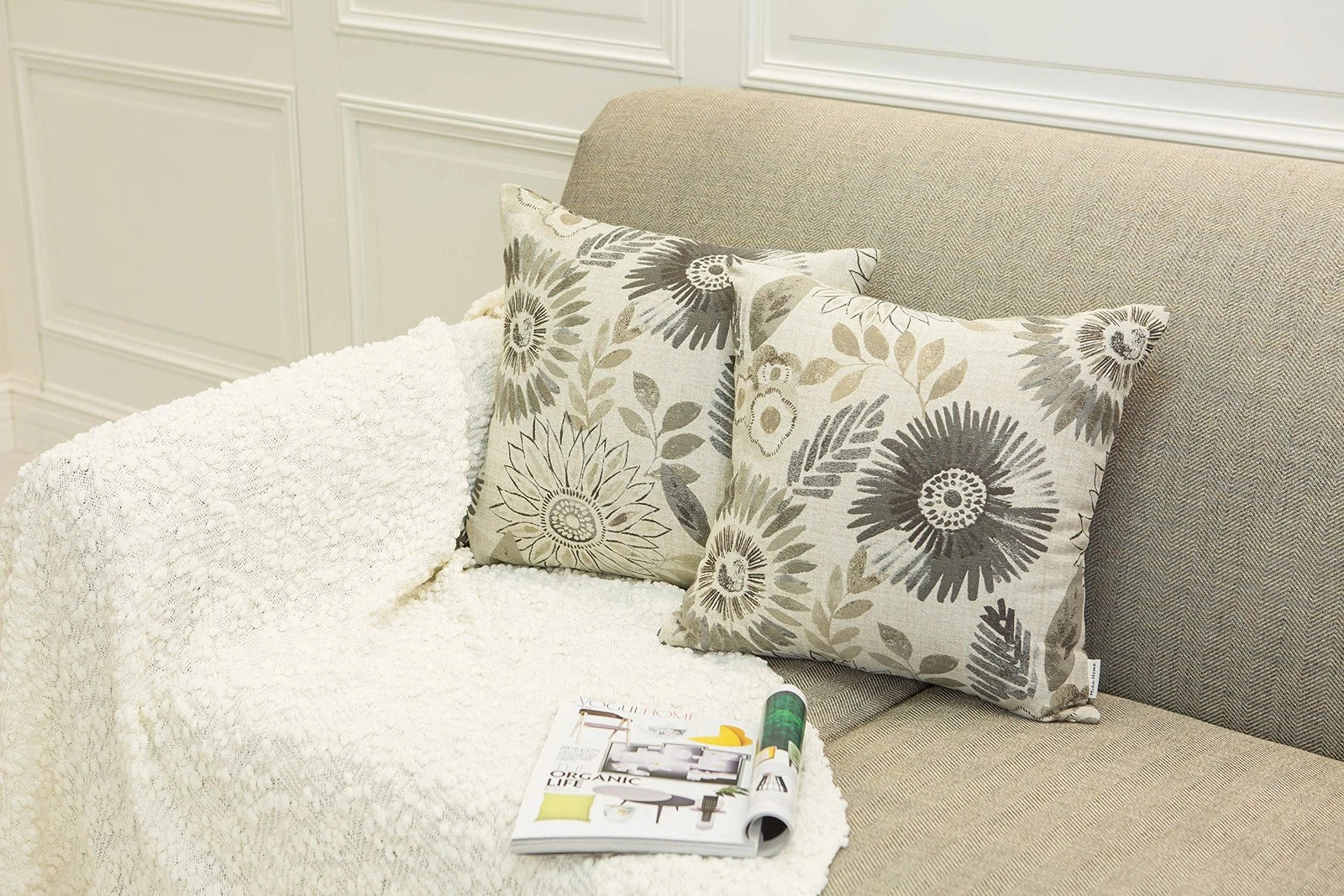 Pack of 2 Decorative Throw Pillows Cases Cushion Cover for Sofa Couch Bed,Sun...