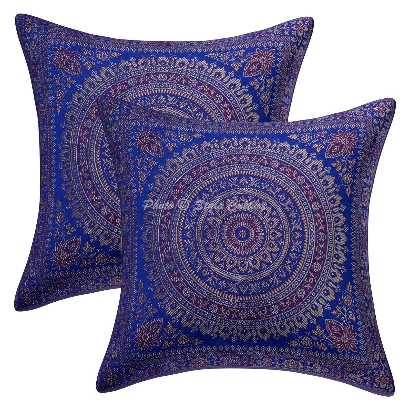 Home Decor Bohemian Brocade Jacquard 16 x 16 in Pillow Cover Case Cushion Room