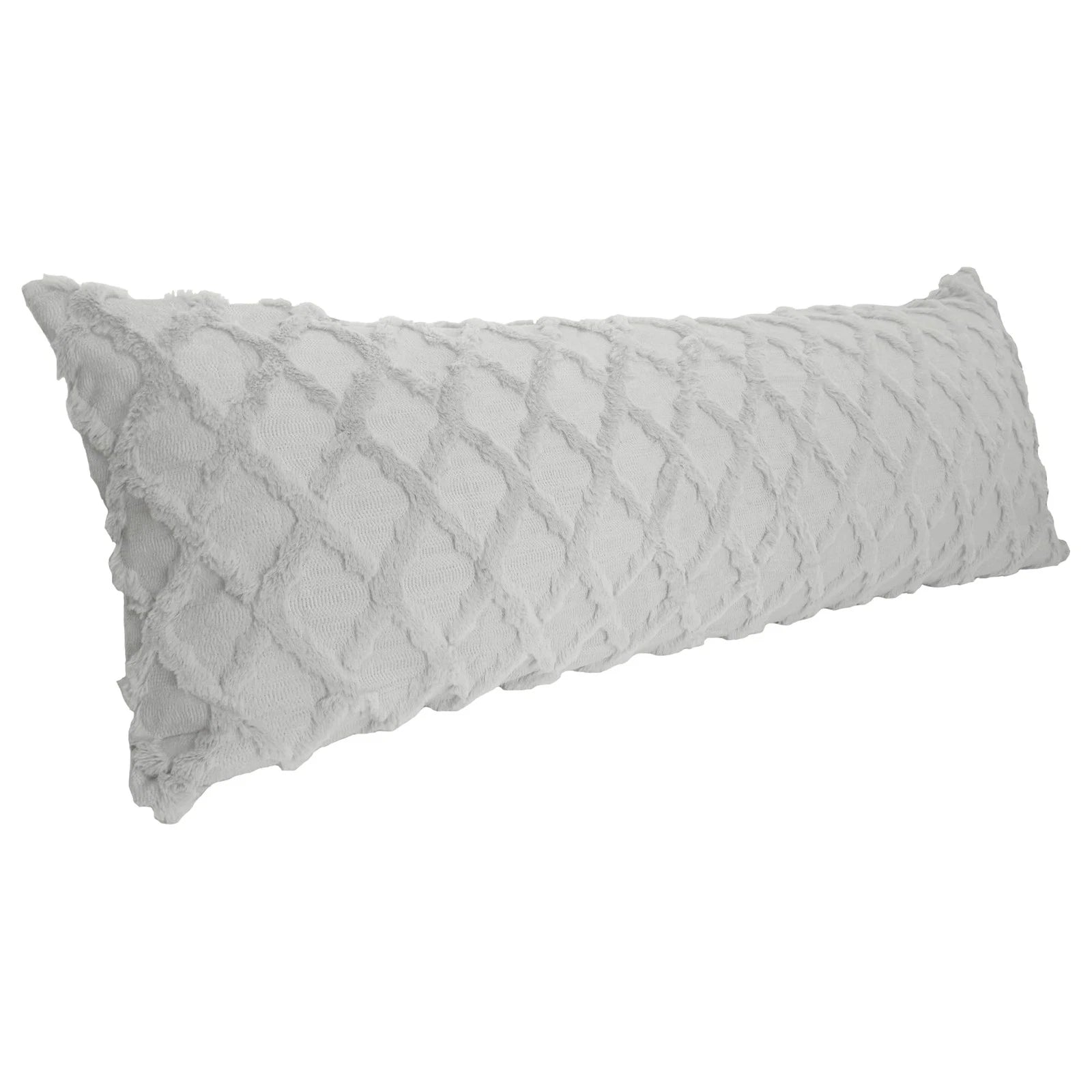 Home Long Body Lumbar Pillow case Cover,Solid Color Geometry Cushion Plush Pi...