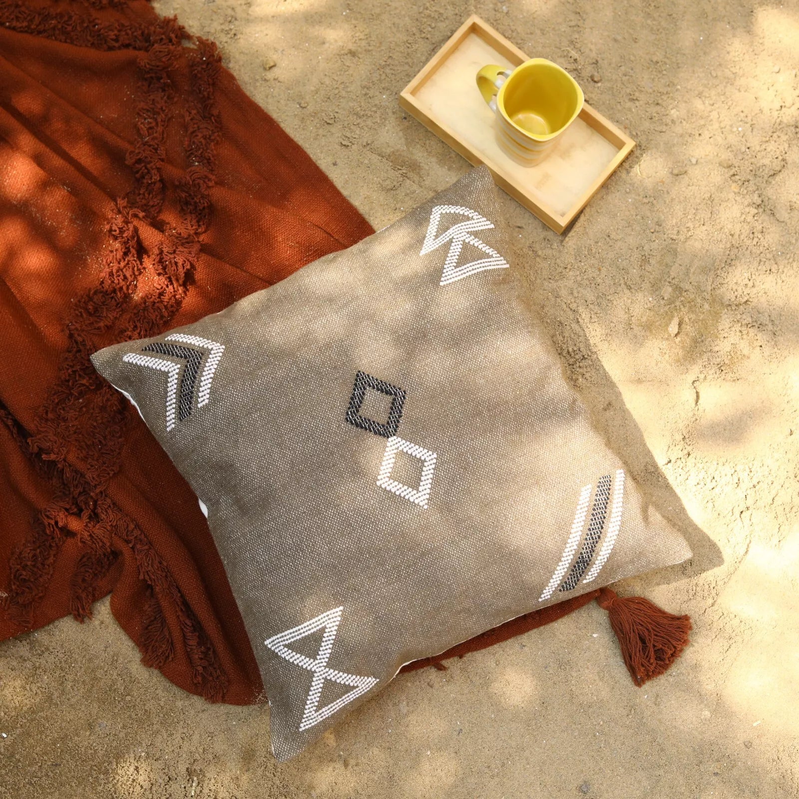 Moroccan cactus silk grey Sabra cushion cover for Home sofa decor Pillow cover