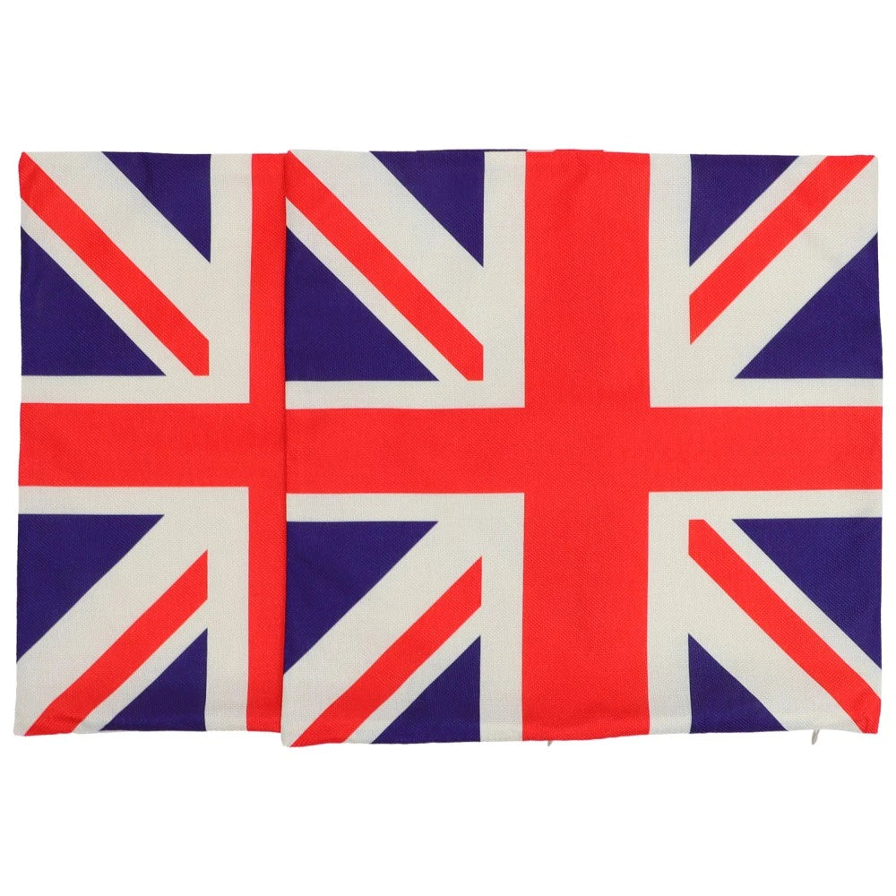 2 Pcs Cushion Cover Office Fabric Pillowcase Sofa Couch Bed Pillowcases