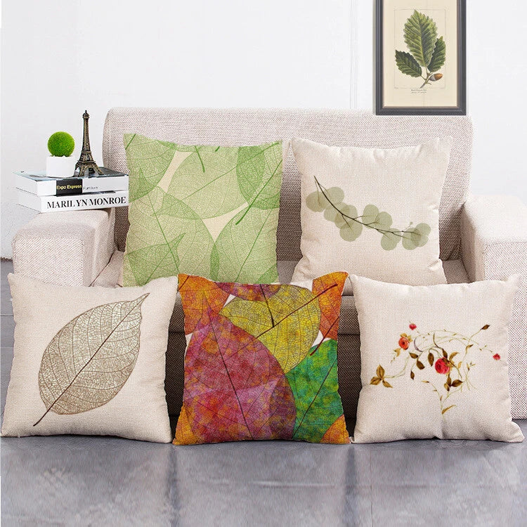 4Pcs 18" Linen Sublimation Blank Pillow Case Throw Cushion Cover Home Sofa Decor