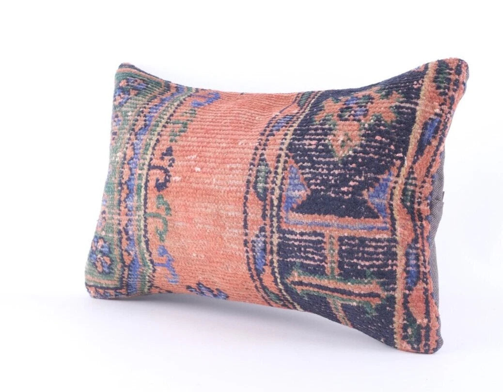Kilim Pillow Cover 16x24 Oushak Anatolian Handmade Rug Carpet Sofa Cushion Case