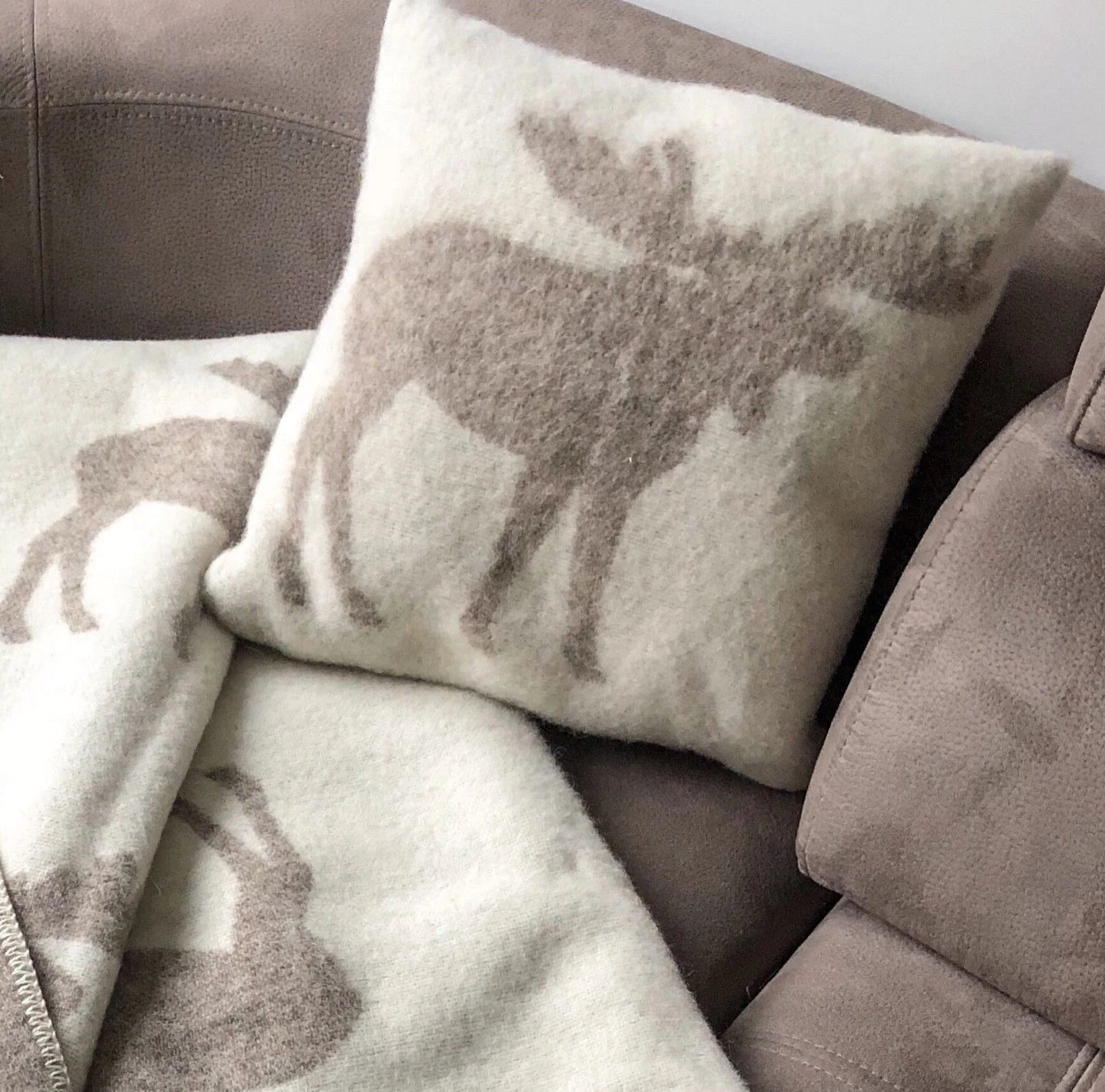 Pillow Cushion 100% Wool Cover Anti-allergic 16x16" Decorative Bed Couch Sofa EL