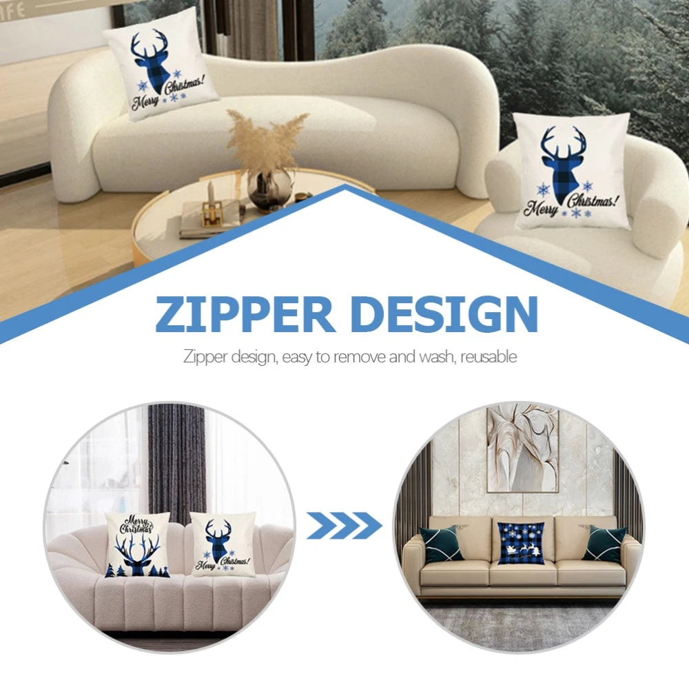 4 Pcs Pillow Case Boho Cushion Cover Man Couch Covers Throw Pillows