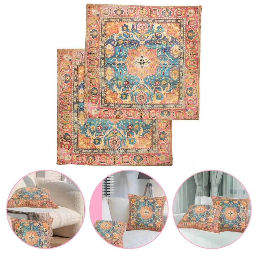 2 Pcs Pillow Case Home Throw Cover Decorative Pillows Covers For Bed