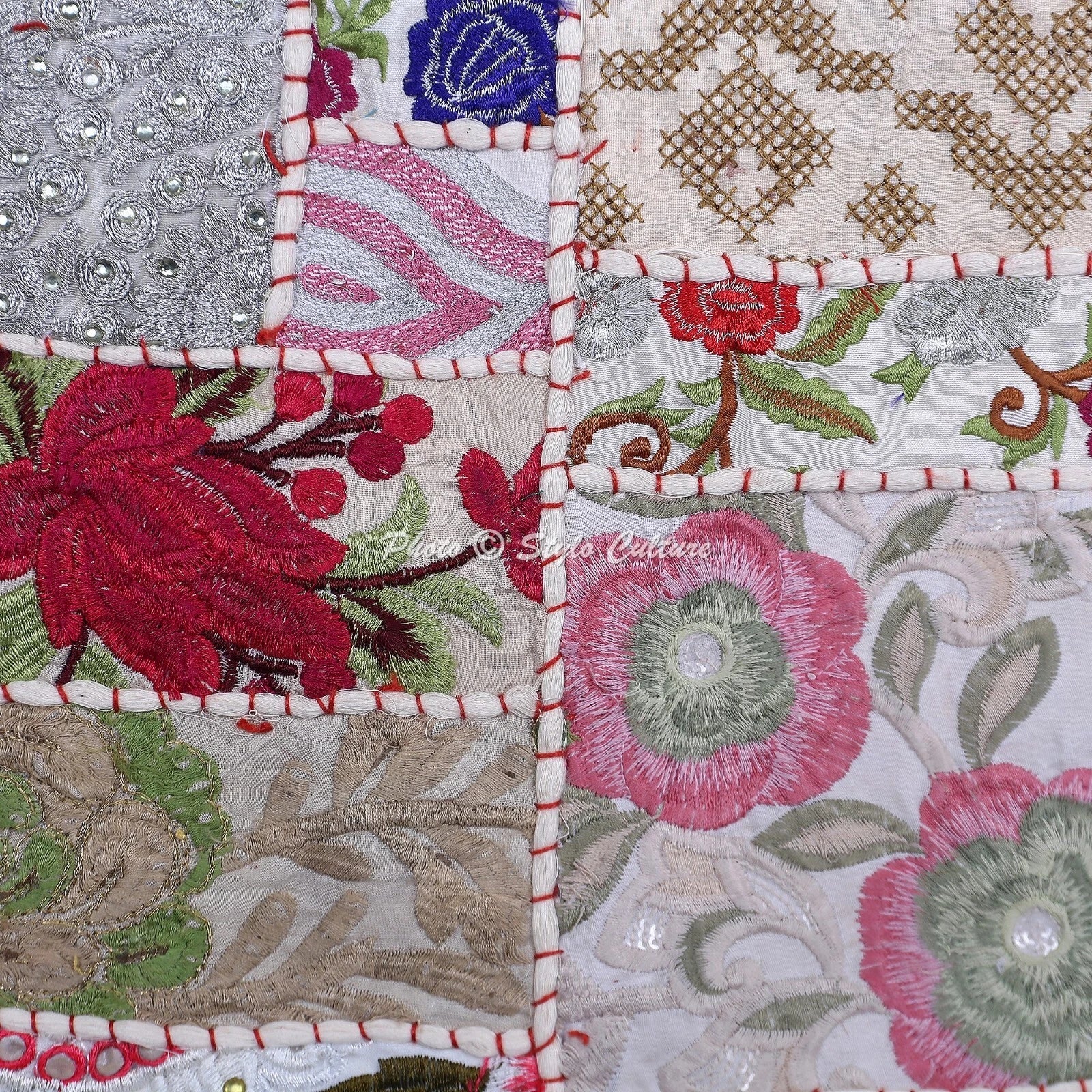 Decorative Home Decor 20 x 20 in Boho Cushion Cover Vintage Sofa Pillow Case