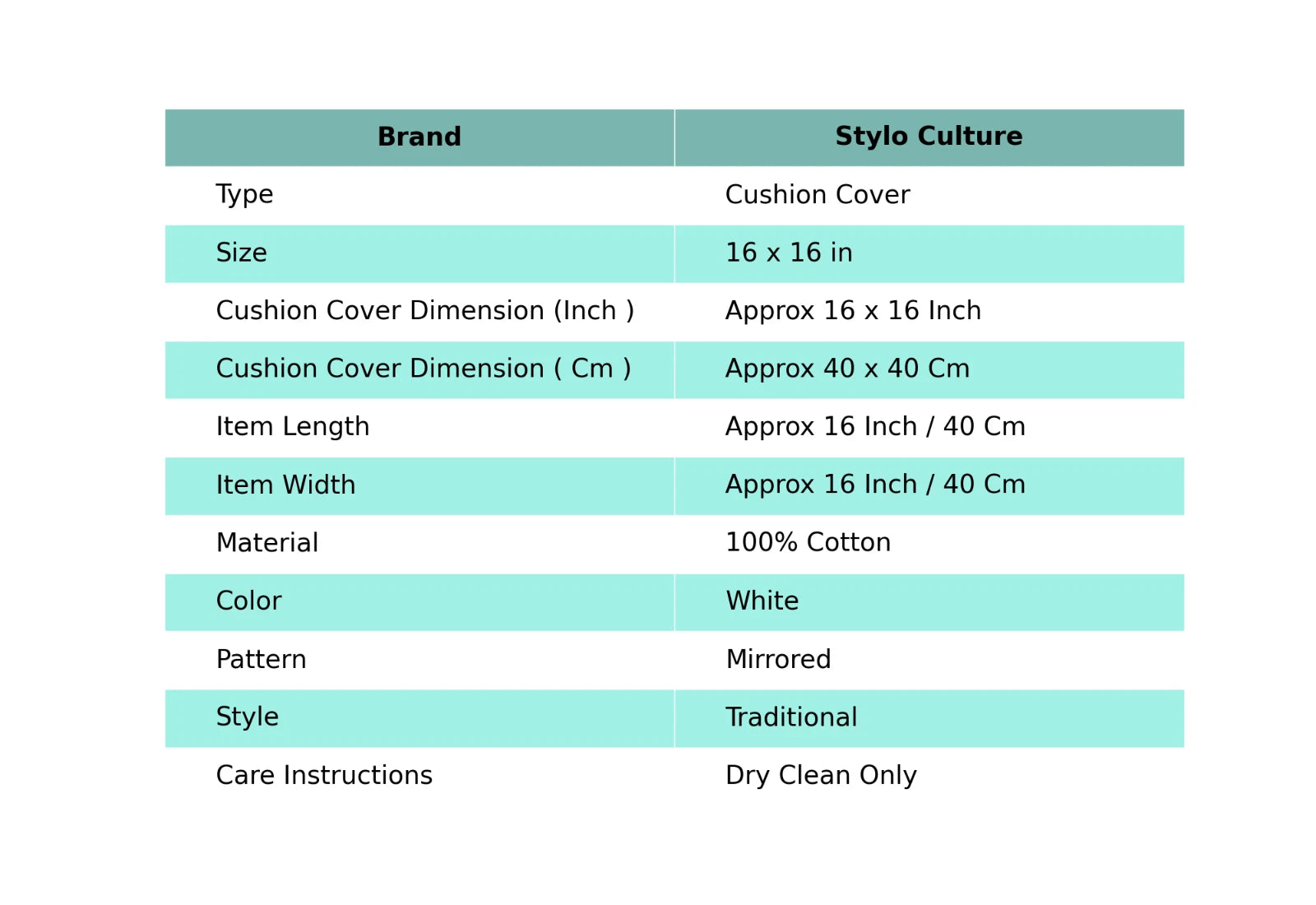 Decorative Home Decor 16 x 16 in Boho Cushion Cover Embroidered Sofa Pillow Case