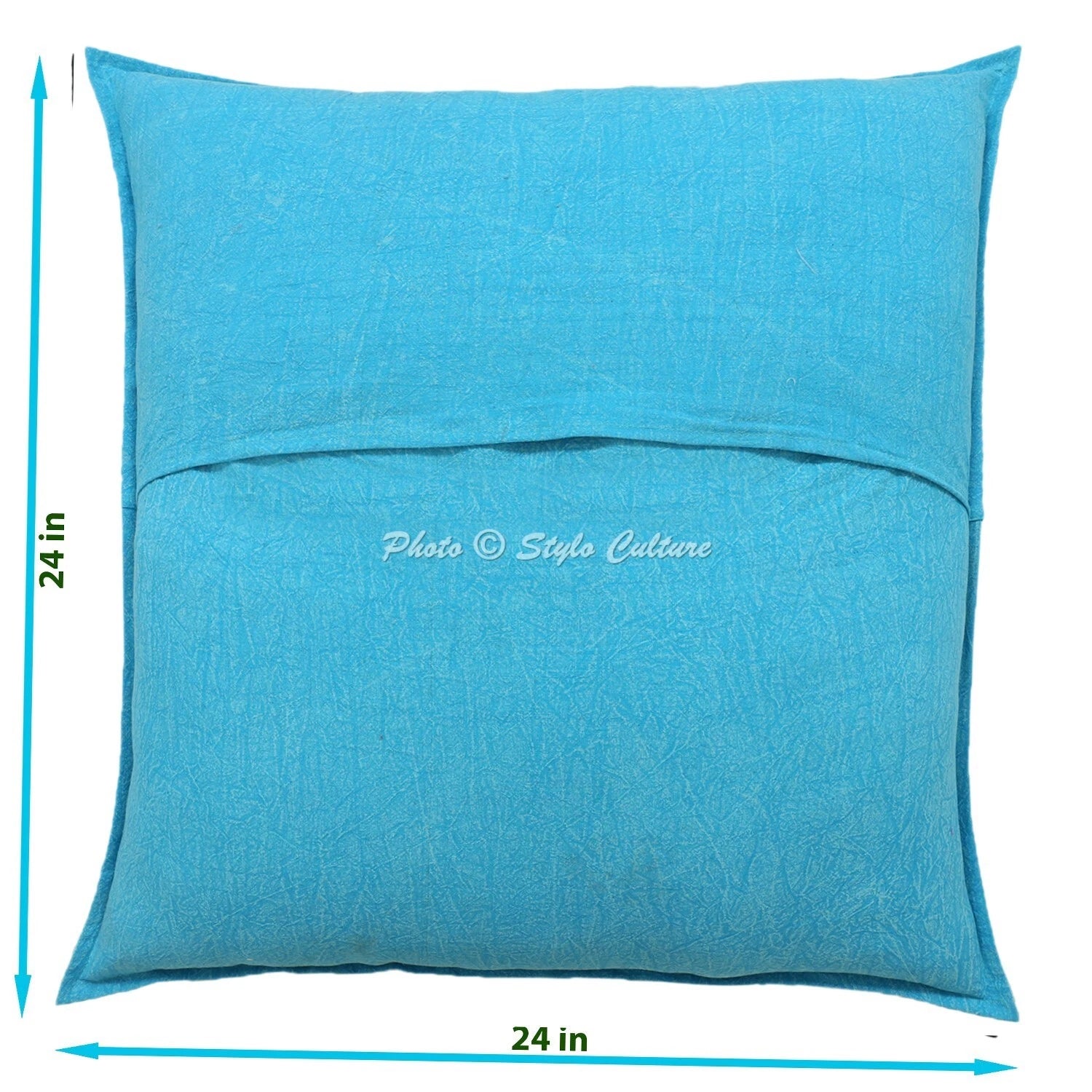 Decorative Home Decor 24 x 24 in Boho Cushion Cover Embroidered Sofa Pillow Case