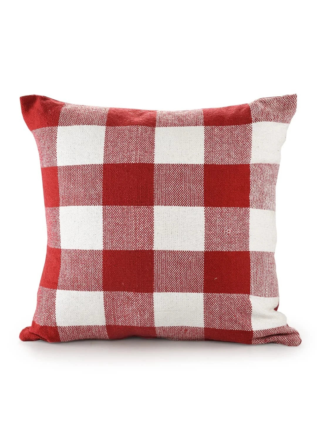 Indian Throw Cotton Check Cushion Cover For Sofa, Living Room Or Bed 18x18 inch