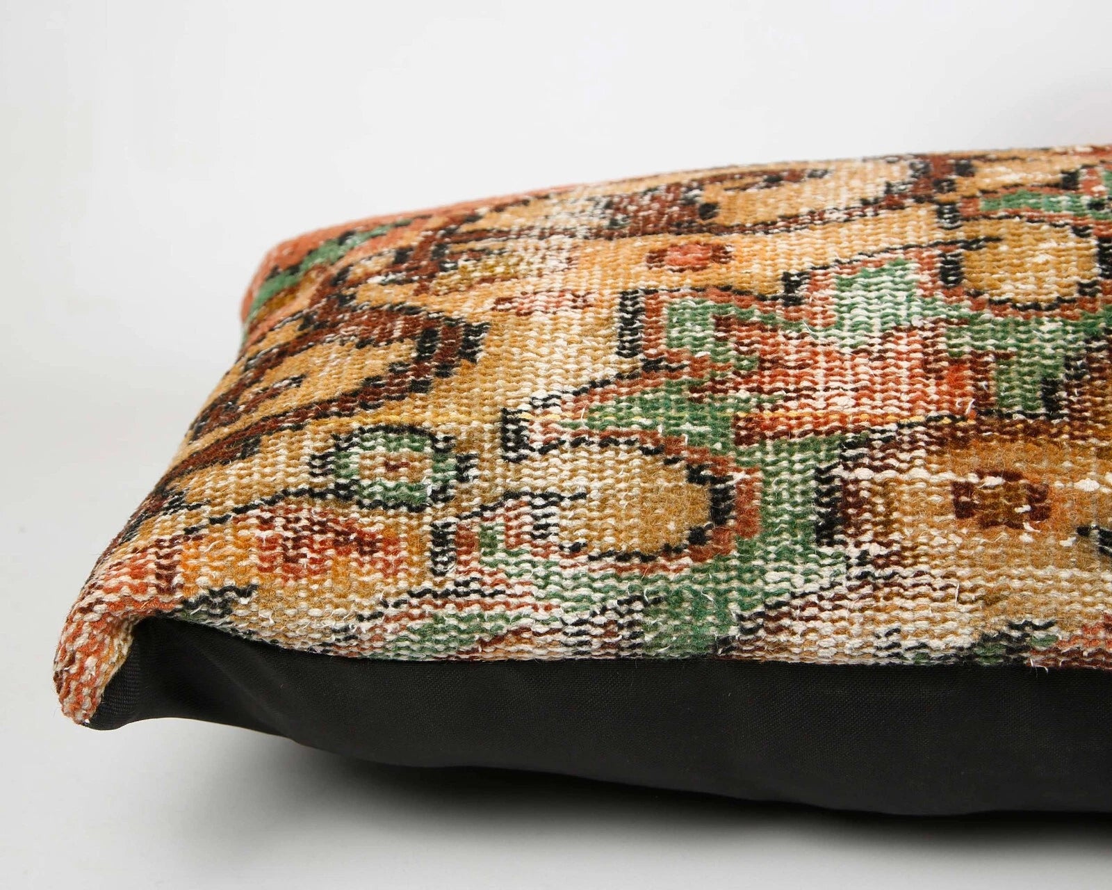 Anatolian Turkish Kilim Pillow, 16x32 Pillow Case, Decorative Pillow Cushion