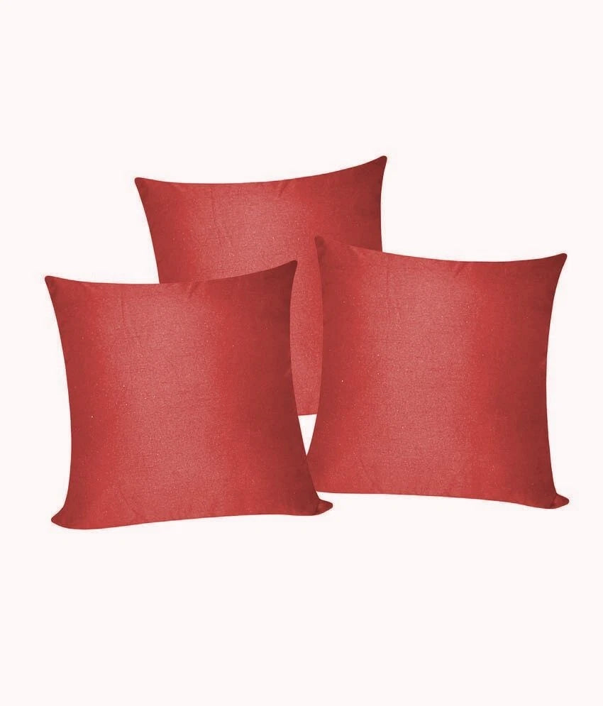 3 x Plain Satin 12 x 12 Burgendy Cushion Cover / Pillow Cases /Sofa Décor