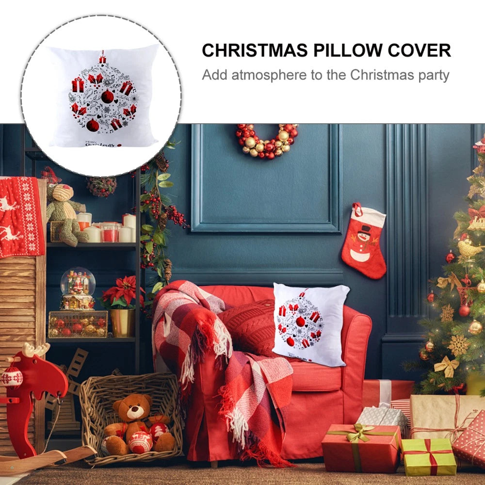 1PC Christmas Pillowcase Pillow Cover Sofa Cushion Cover for Home Living Room