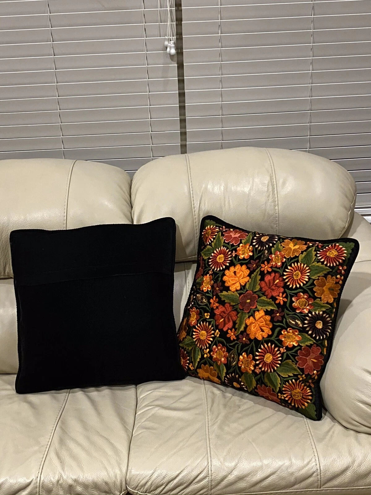 Handmade floral square Cushion Cover Cotton Bedding Sofa Pillows Decorative set