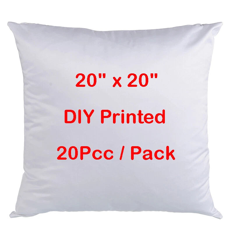 20Pcs Blank Sublimation Transfer Pillow Case Square Sofa Car Waist Cushion Cover