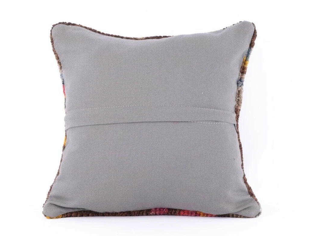 Pillow Case Jute Rug Kilim Handmade Indian Vintage Throw Cushion Cover 16x16"