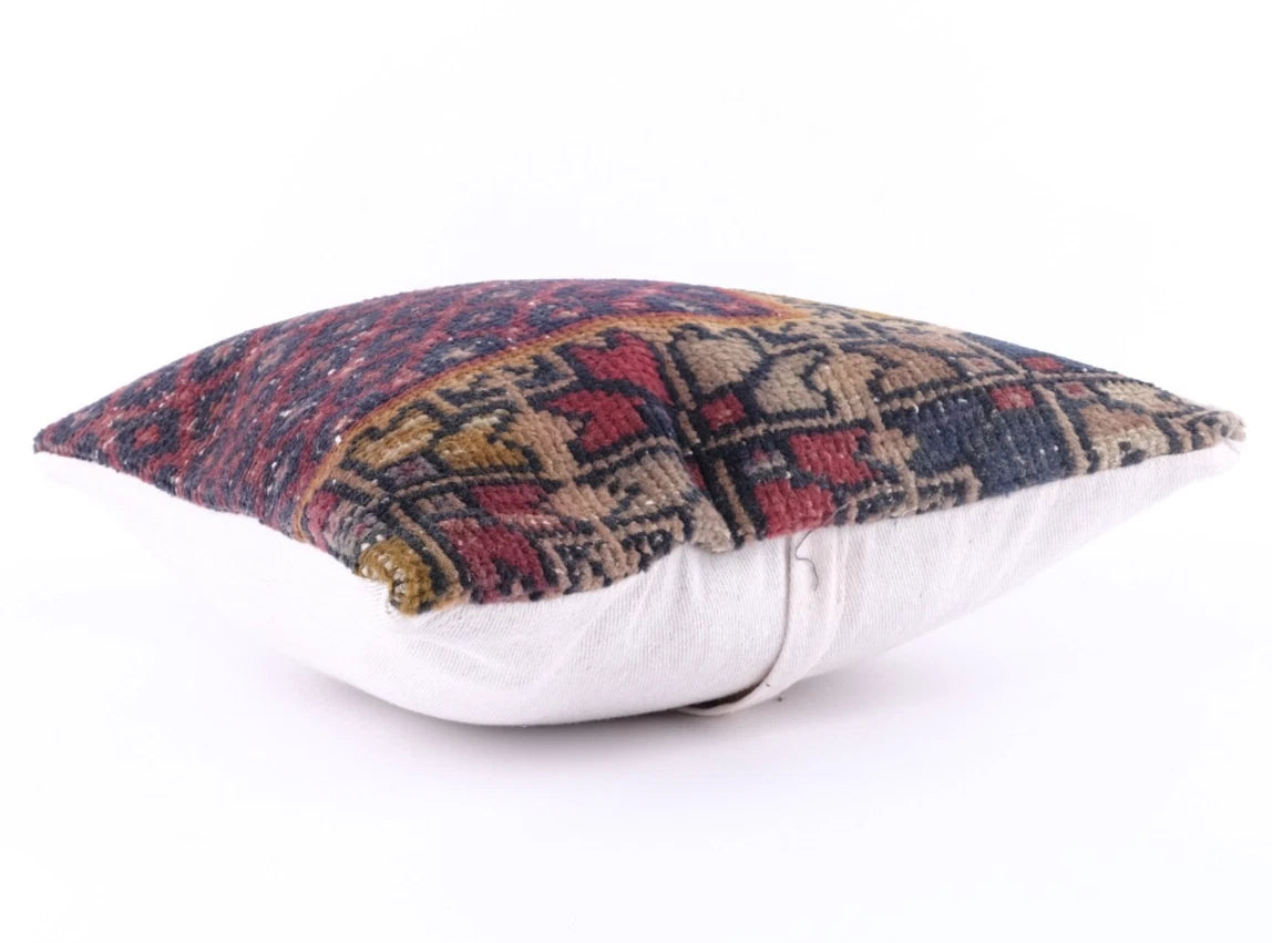 16''x16'' Turkish Kilim Pillow Cover Sofa Rug Decorative Handmade Cushion Cover