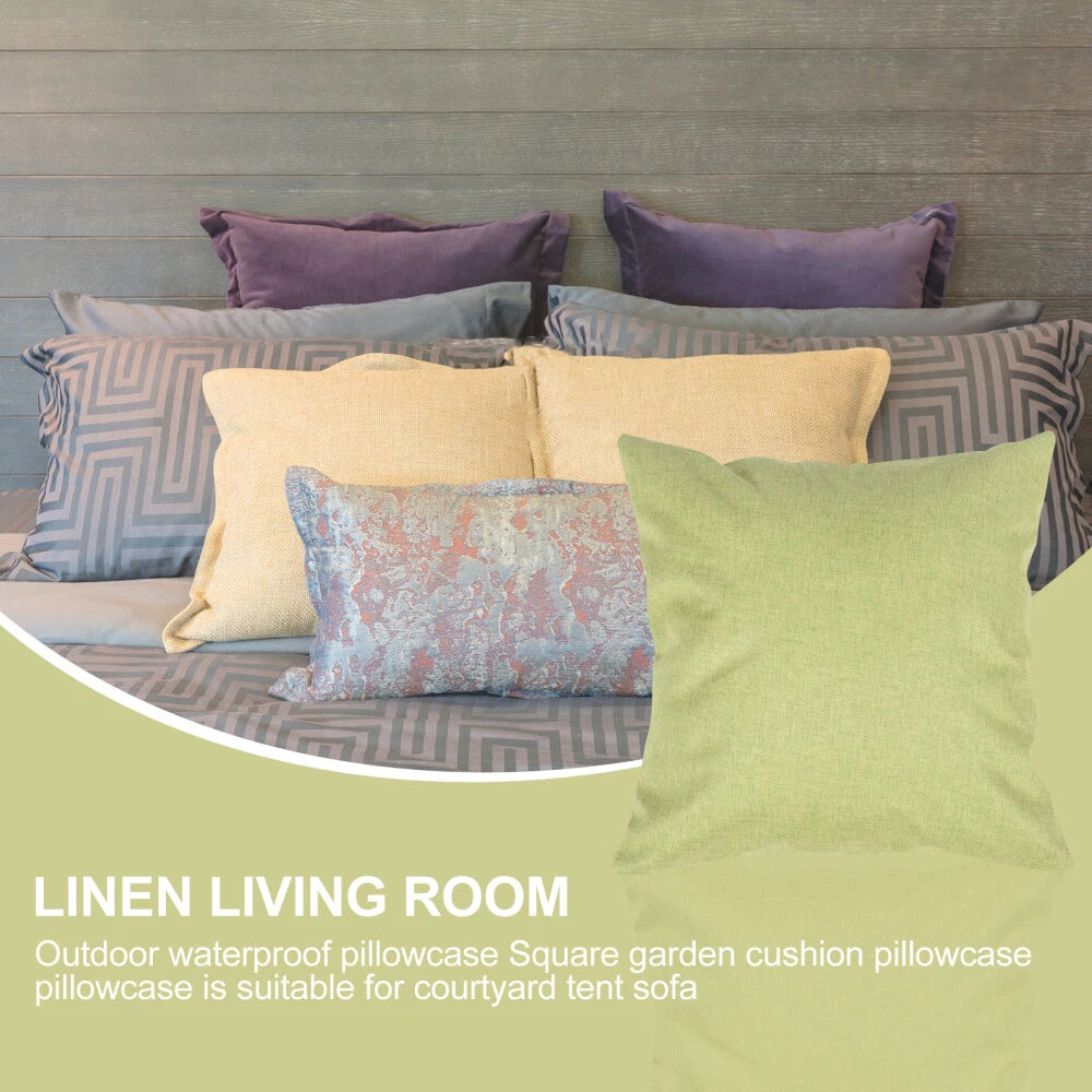 3 Pieces Waterproof Throw Pillowcase Office Child Sofa Bed Cushion Cover