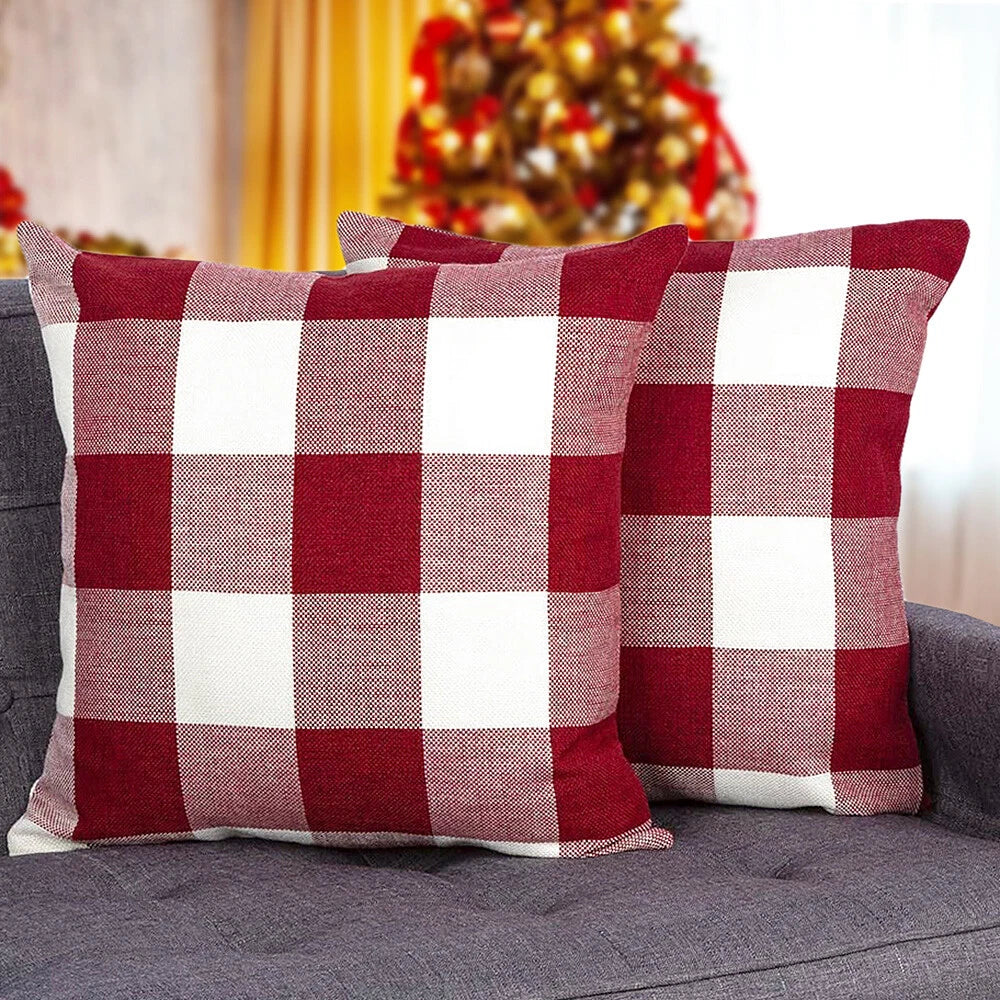 Set of 4pcs Soft Polyester Square Throw Pillow Covers for Sofa Couch Living Room