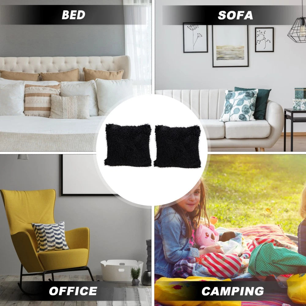 2 Pcs Plush Throw Pillowcase Sofa Bed Cushion Cover Halloween Covers