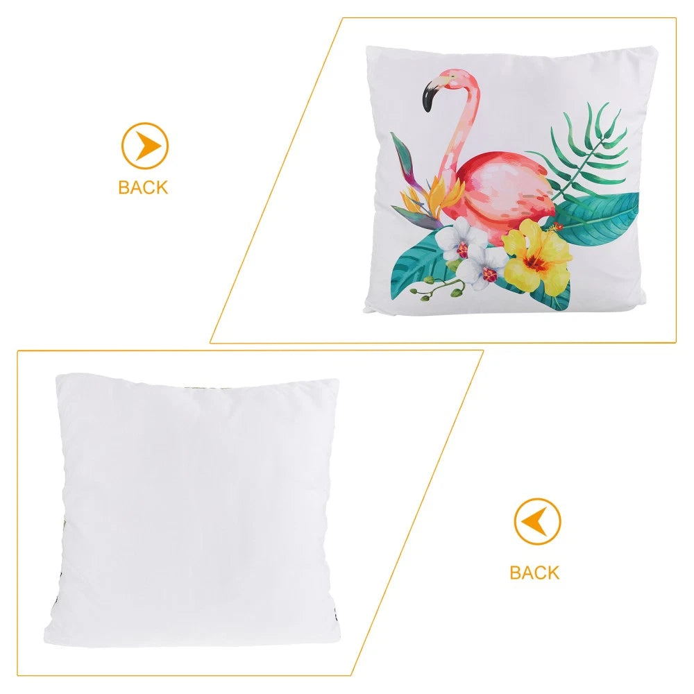 4pcs Flamingo Pillow Covers Square Throw Pillowcase Bed Sofa Cushion Cover