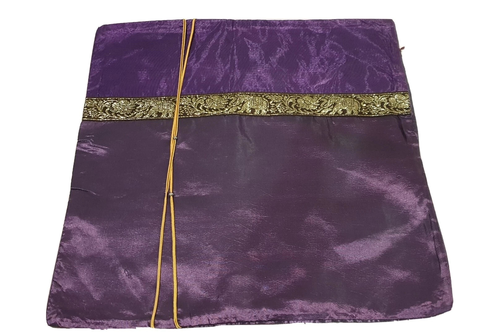 New Pillow Case Cushion Cover with Zip Thai Silk Elephant Bed Sofa Vintage PC10