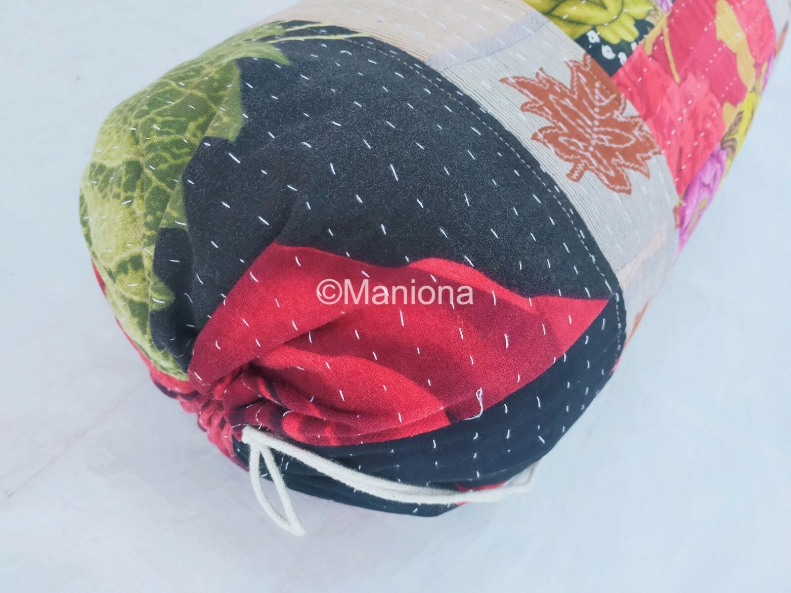 Indian Floral Home Decor Bed Sofa Yoga Bolster Cotton Cushion Cover 30X15 Inch